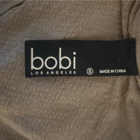Bobi | Tan 3/4 Sleeve Knit Gauze Top - Picture 4 of 6